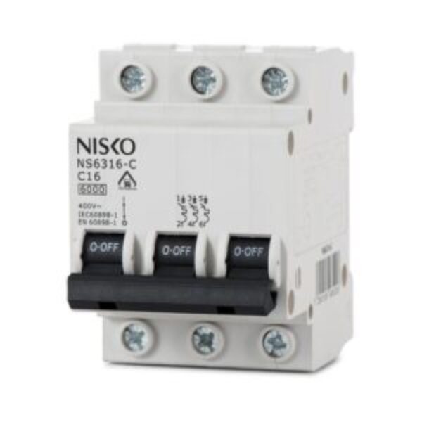 Household Miniature Circuit Breaker 6KA Characteristic C Three Phase NS6306-C 3P 6A