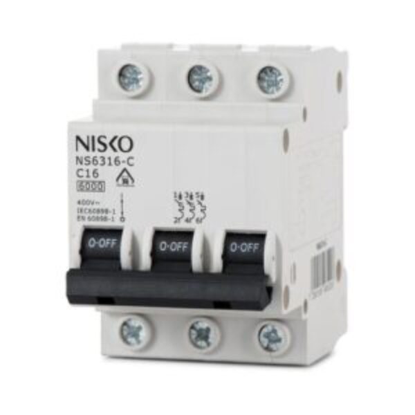 Household miniature automatic circuit breaker 6KA characteristic C three-phase NS6332-C 3P 32A