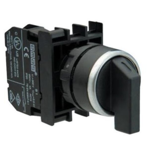 Selector switch NO - NC mode 1-0-2 fixed one side spring second side