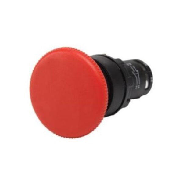 Red mushroom head diameter 40 mm for the momentary B series