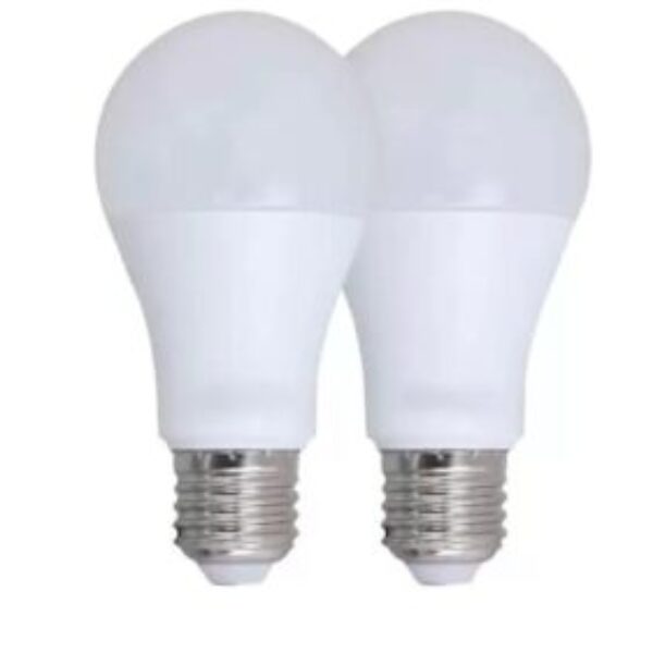 A pair of 20W E27 A70 bulbs - yellow light