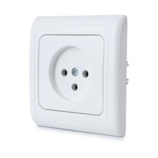 A child-proof power socket under the sapphire plaster