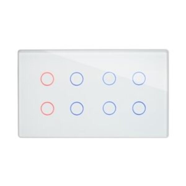 Smart switch for lighting / scenario 8 glass buttons