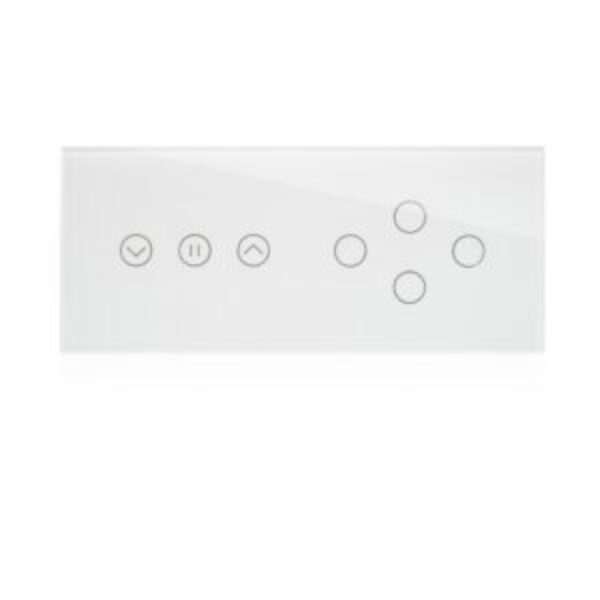 Smart switch integrated shutter and 4 white glass lighting 6