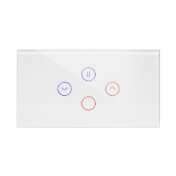 A smart switch combined with a shutter and white glass lighting 4
