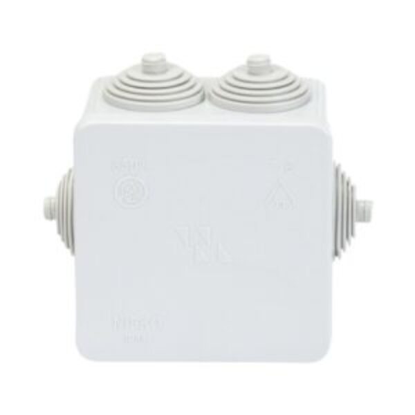 Junction box with nipples T-8P 80X80X50 IP44