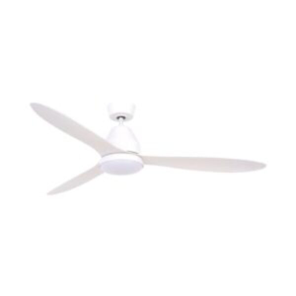 White ceiling fan + LED Abyss 56" IP66