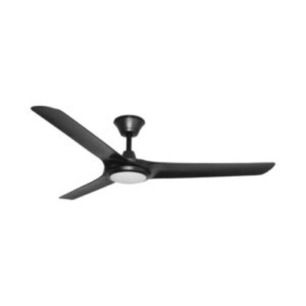 Black ceiling fan + LED Abyss 56" IP66