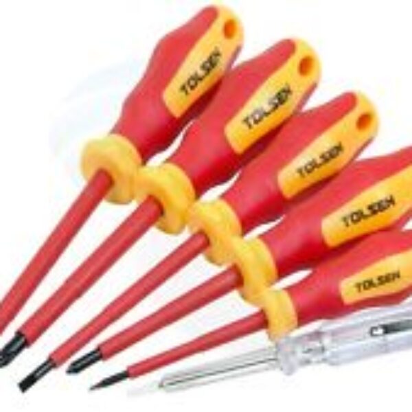 Set of 6 screwdrivers 1000 volt 38013 - flat 3-4-5.5 - PH1-PH2 and tester